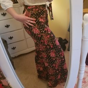 ❤Polka dotted Floral pants